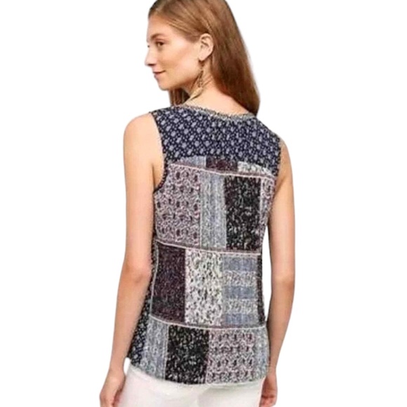 One September Anthropologie Tamarosa Accordian Pleated Top - Picture 3 of 7